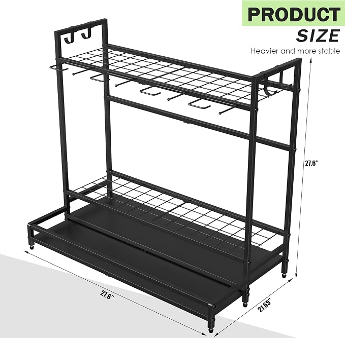 Garden Tool Rack Organizer for Garage Yard Tool Storage, Garden Tools Storage - Image 2