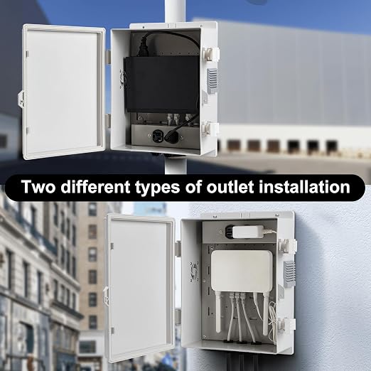 Outdoor Electrical Junction Box, ABS Water Resistant Enclosure - Image 3