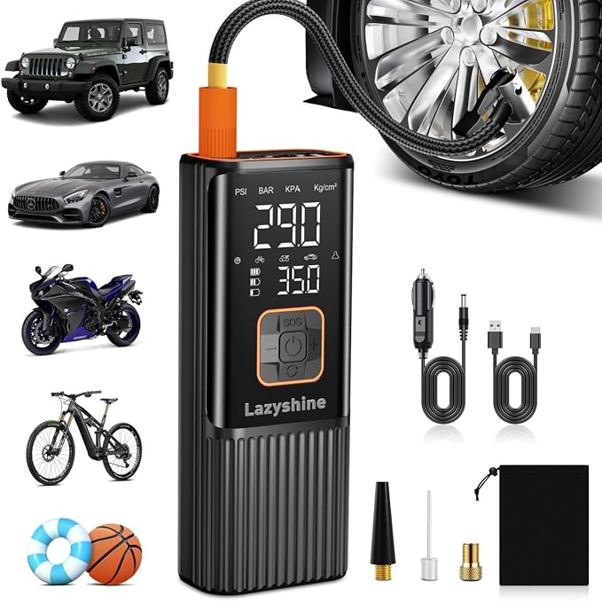 Tire Inflator Portable Air Compressor by LazyshineLazySunshine
