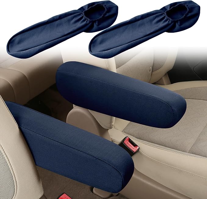 2PC Car Front Seat Armrest Covers, Universal Size Seat Arm Rest Cover, Flat by SmeytaCarAccessoriesSupply