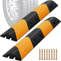 Rubber Speed Bumps for Road, 78.7'' Total Long, 66000 LBS Load Capacity by Unknown