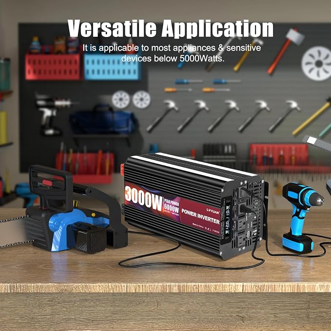 LVYUAN 3000 Watt Power Inverter 12V to 110V 120V - Image 6
