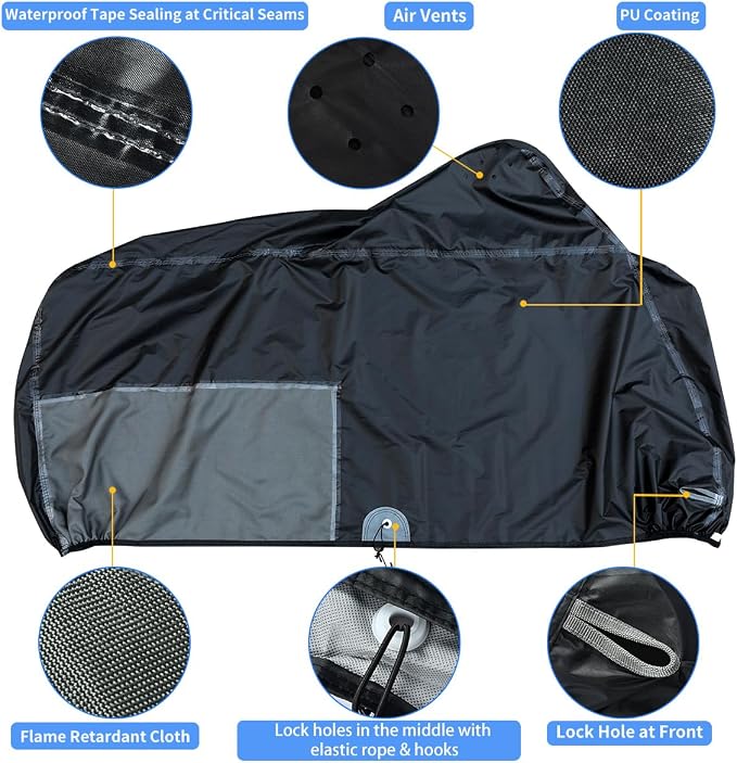 Motorcycle Cover, Motorcycle Cover Waterproof Outdoor - Image 4