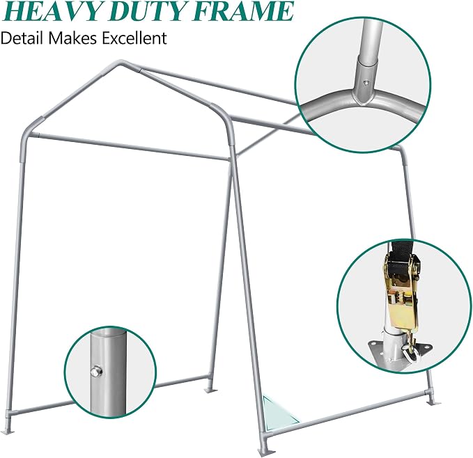 6' x 7' Outdoor Storage Shelter Shed- Heavy Duty Storage Tent - Image 5