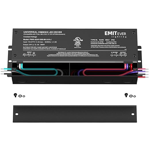 EMITEVER Dimmable Led Driver, 300W AC 110V-277V to DC 24V Transformer, 5-in-1 - Image 2