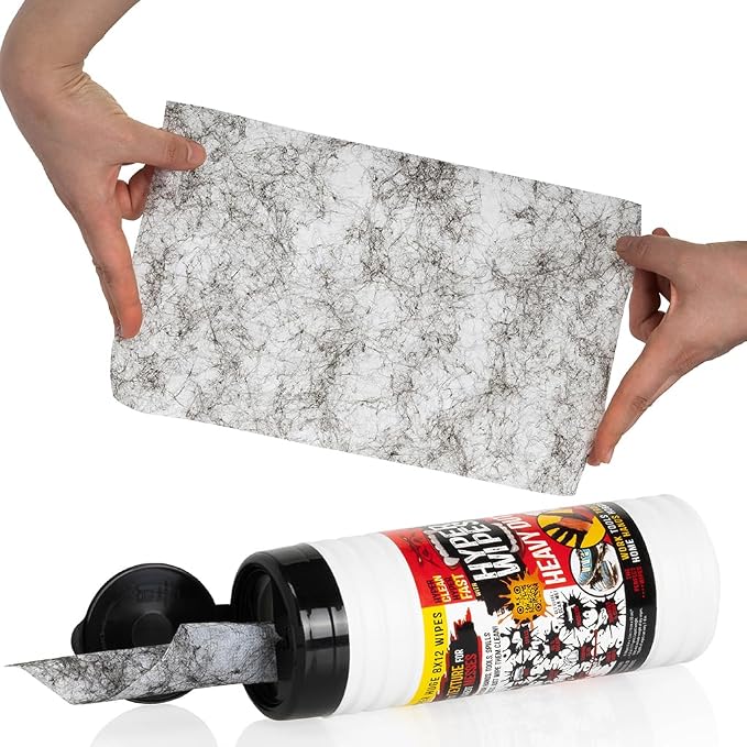 Hyper Wipes, 12 Pack Heavy Duty Hand & Tool Cleaning Wipes, Degreasing - Image 5
