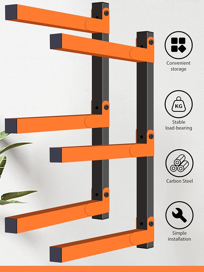 Caliee lumber Storage Rack Wall Mount, Heavy Duty Wood Storage Racks - Image 7