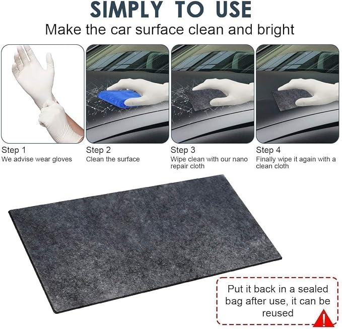 Car Scratches Remover, 6 Pack 2025 Nano Sparkle Cloth - Image 4
