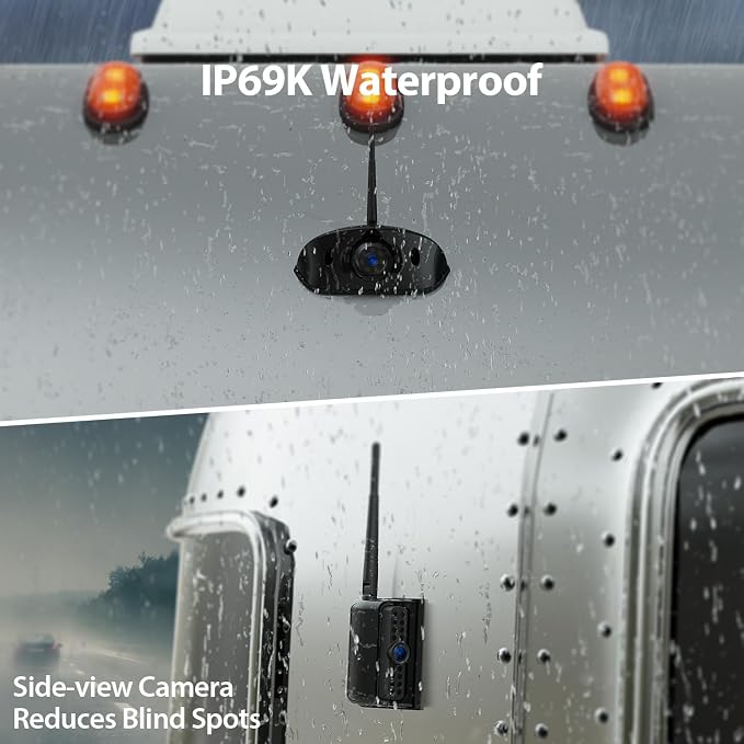 10.1" RV Backup Camera Wireless System Plug and Play, Pre-Wired - Image 4