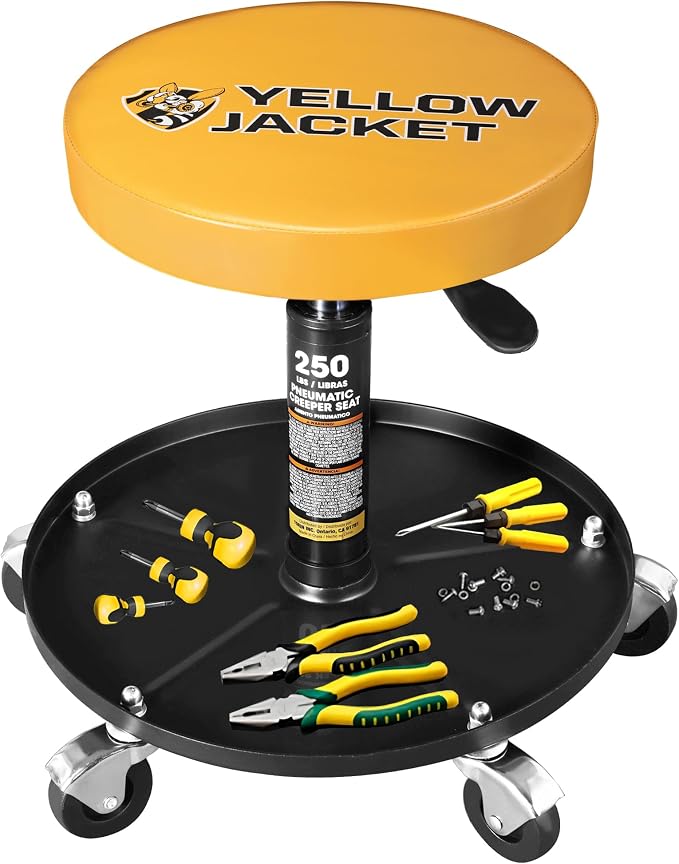 YELLOW JACKET Rolling Mechanic Stool by YELLOWJACKET