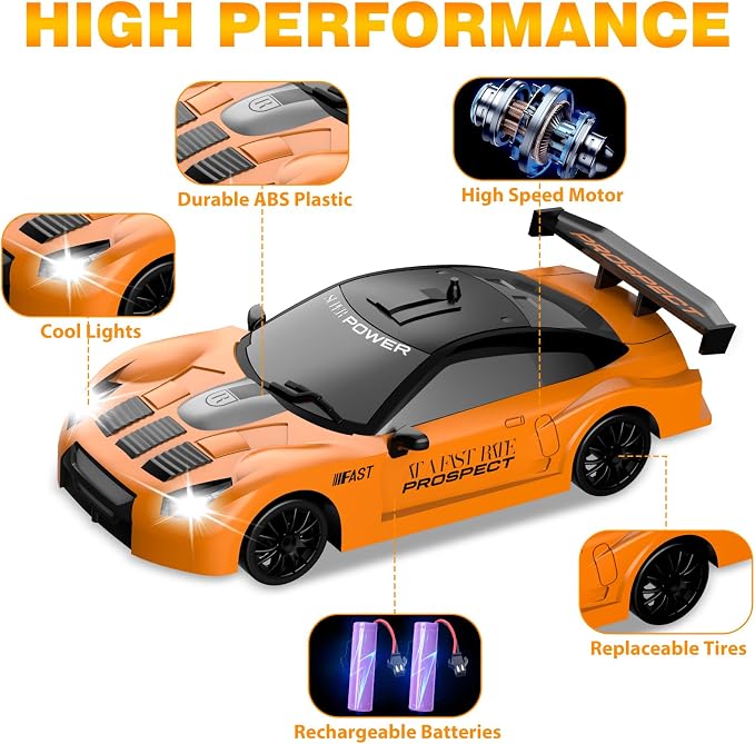 RC Drift Car 1/24 2.4GHz Remote Control Car 4WD High Speed Drifting RC Cars - Image 3
