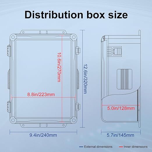 Outdoor Electrical Junction Box, ABS Water Resistant Enclosure - Image 7