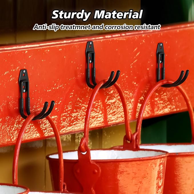 8 Pack 5.5x4.1 inch J Heavy Duty Garage Hooks, Solid Steel Wall Mount Hangers - Image 4