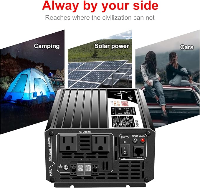 Xijia 1500W Pure Sine Wave Solar Power DC 12V Inverter AC 120V 60HZ Solar - Image 9
