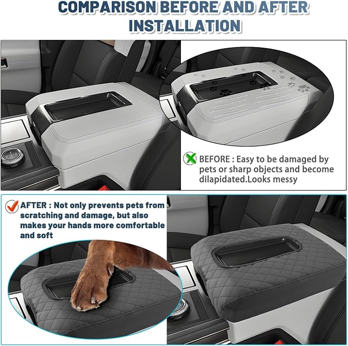 Ruiya Hummer EV Armrest Cover, for Hummer EV Accessories Center Console Cover - Image 6