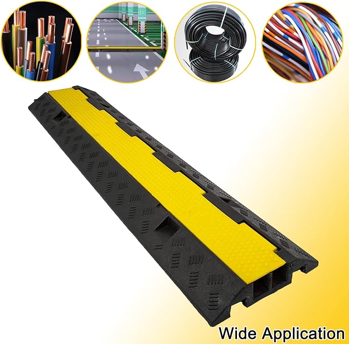 CXRCY Cable Ramp 4 Pack 2 Channel 11000lbs axle Capacity Floor Cable Cord - Image 2