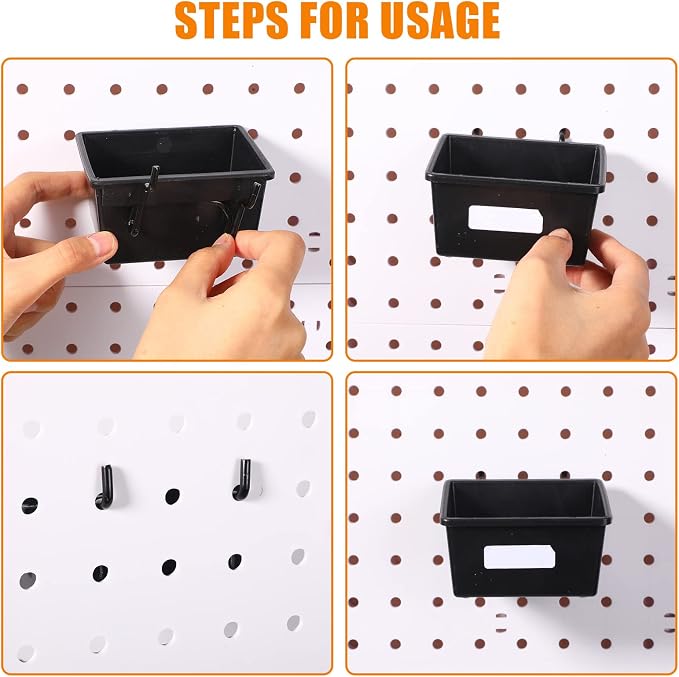 Yookeer 20 Pcs Pegboard Bins and Cups - Image 3