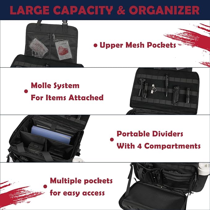 Patrol Bag Law Enforcement, Police Gear Car Front Seat Vehicle Organizer Bags - Image 2
