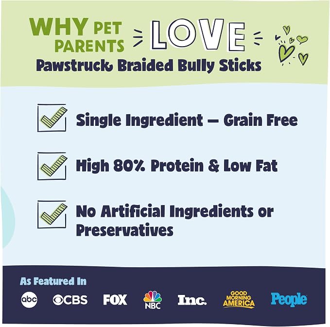 Pawstruck Natural 9” Braided Bully Sticks - Image 3
