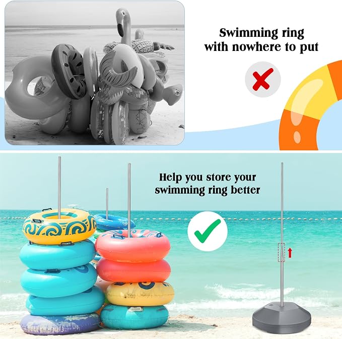 Pool Float Storage Rack 13 x 78 Inch Pool Float Holder Stainless Steel - Image 5
