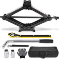 Car Jack Kit Scissor Jack for Car 2.5 Ton Tire Jack Tool Kit Universal Car by Gurduenon