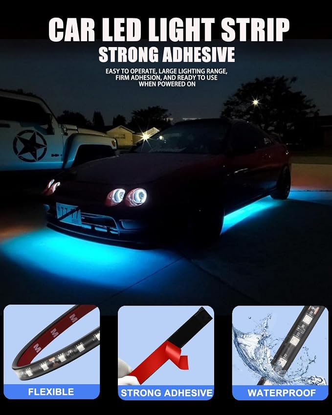 12V Led Light Strip 32CM Waterproof Ice Blue Led Strip Lights - Image 3