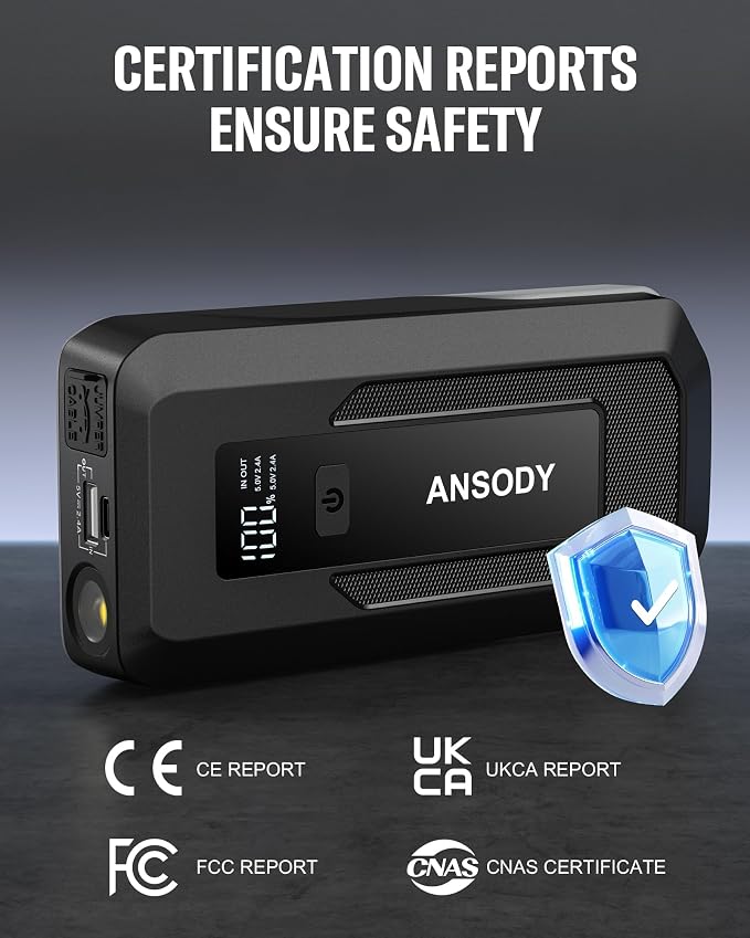 3000A Peak Car Jump Starter, Battery Booster - Image 7
