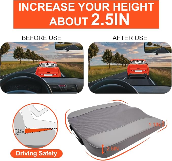 Car Seat Cushion, Comfort Memory Foam Car Cushions - Image 3