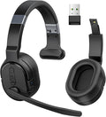 Trucker Bluetooth Headset with Dongle, Wireless Headsets with Noise Cancelling by COSMUSIS