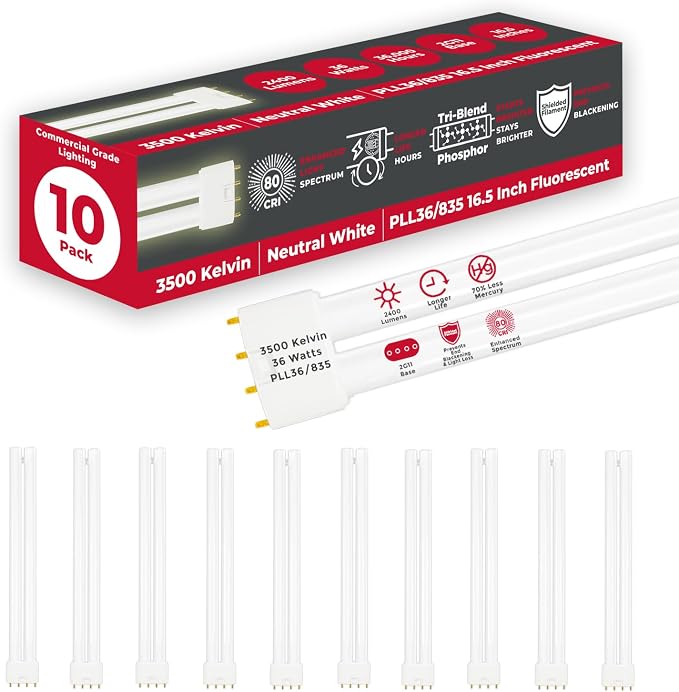 GoodBulb PLL36/835 36W 16.5" Twin Tube Compact Fluorescent Light Bulb 4-pin by GoodBulb