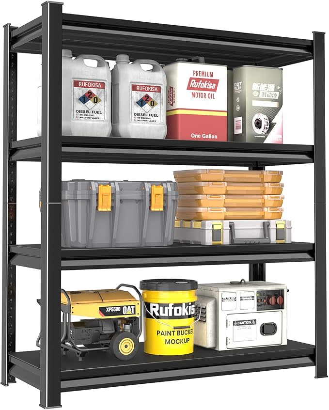 40in Wide Garage Shelving Heavy Duty，2000lbs Large Loads Adjustable Garage by Rufokisa