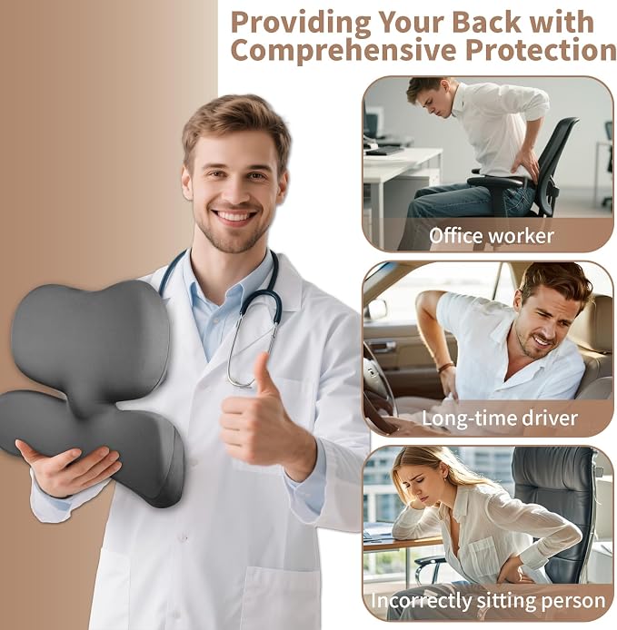 Lumbar Pillow, Ergonomic Lumbar Support Pillow - Image 4