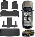 Floor Mats & Trunk Mat for Chevrolet Tahoe 2021-2024 2025-2nd Row Bucket Seat by SANBAN-AXE