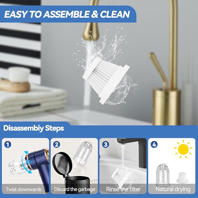Handheld Car Vacuum Cleaner, Portable Cordless Mini Vacuums - Image 7