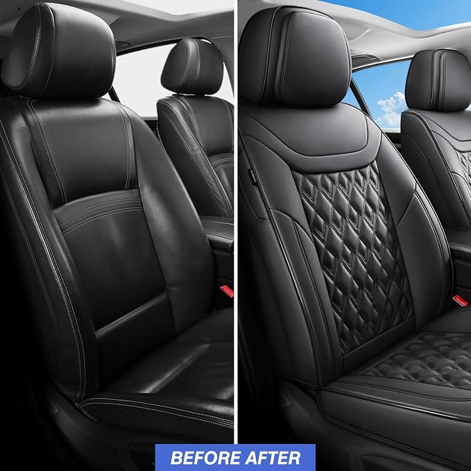 Car Seat Covers Full Set, Leather Seat Covers - Image 8