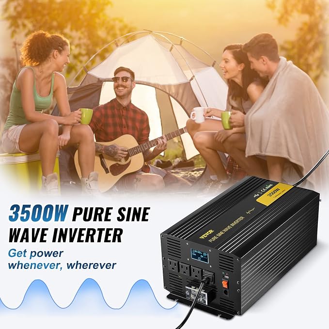 VEVOR Pure Sine Wave Inverter 3500 Watt Power Inverter, DC 12V to AC 120V Car - Image 9