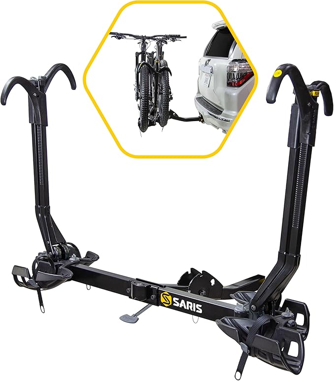 Saris SuperClamp G3 2-Bike HD Hitch Rack – Lightweight Platform Bike Carrier by Saris