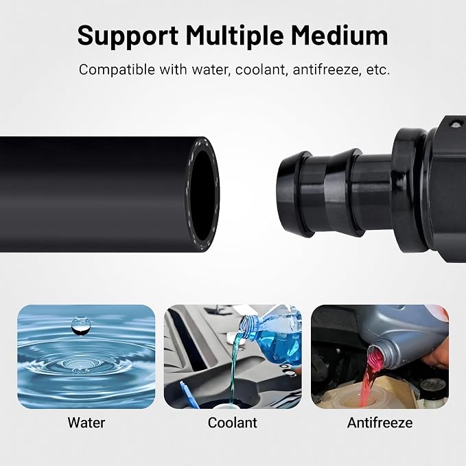 EVIL ENERGY 1" Heater Hose Coolant Radiator Straight 60PSI SAE 20R3 10FT Black - Image 5