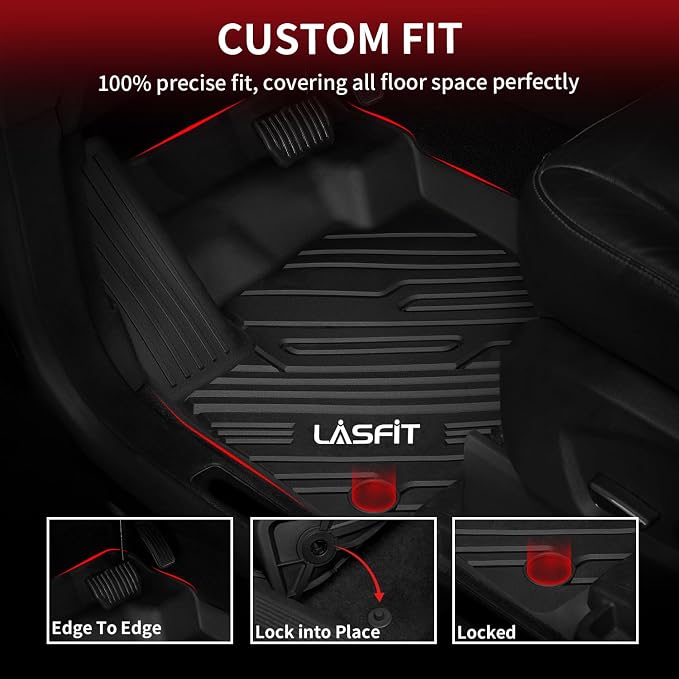 LASFIT Floor Mats for Ford Edge 2015-2024 SE/SEL/SEL - Image 2