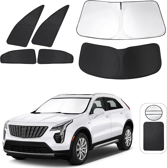 TINGLU Window Shades for Cadillac XT4 2019-2024 2025 Accessories Car Side Full by TINGLU