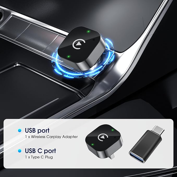 Wireless Carplay Adapter & Android Auto 2025 Upgrade Wired CarPlay to Wireless - Image 6