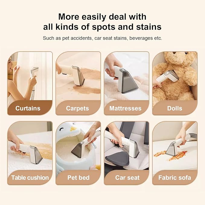 COCEAN Multi-Purpose Portable Carpet and Upholstery Cleaner, Carpet Cleaner - Image 6