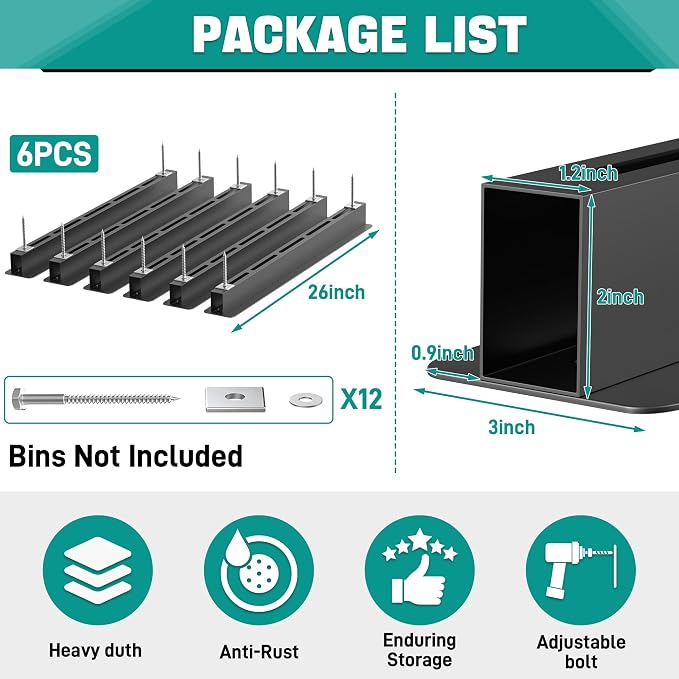 EVERHANGER Ceiling Storage Rack, Heavy Duty Overhead Garage Storage Rack - Image 2