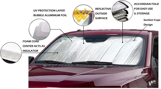 Big Hippo Car Windshield Sun Shade UV Rays Sun Visor Shade, Auto Front Car - Image 6