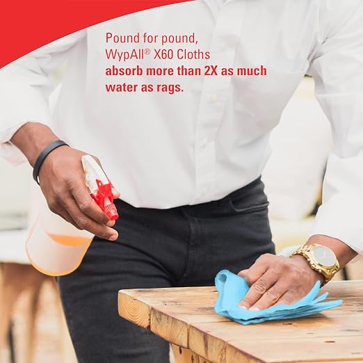 WypAll GeneralClean X60 Cloths Multi-Task Cleaning Wipes, Strong and Absorbent - Image 9