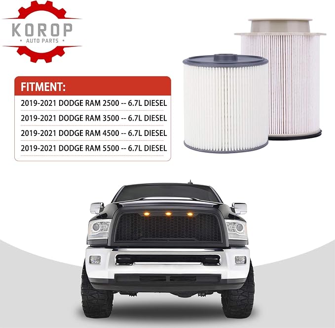 6.7 Cummins Fuel Filter Water Separator Set Fits - Image 2