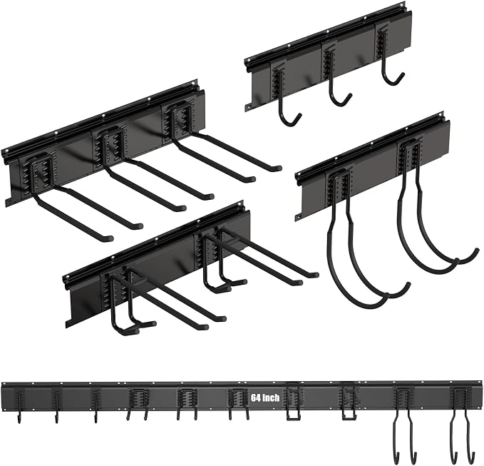 64 Inches Garage Tool Organizer Wall Mount, Yard Tool Hangers - Image 8