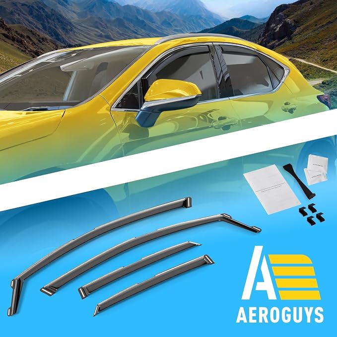 Extra Durable Window Deflectors in-Channel Window Visors Rain Guards Fit - Image 8