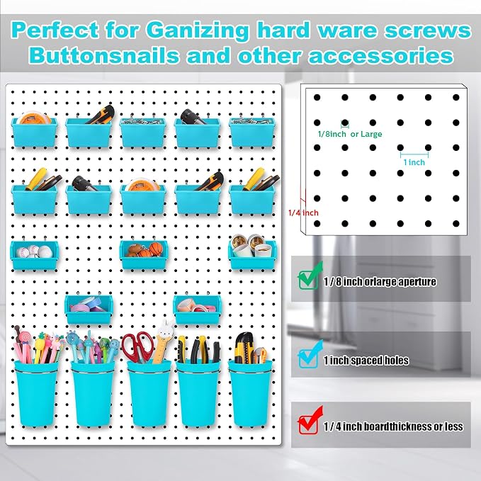 Yookeer 20 Pcs Pegboard Bins and Cups - Image 4