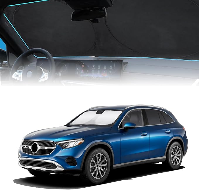 INSAUTO for GLC Windshield Sunshade Foldable Sun Shade Custom-fit for Mercedes by INSAUTO